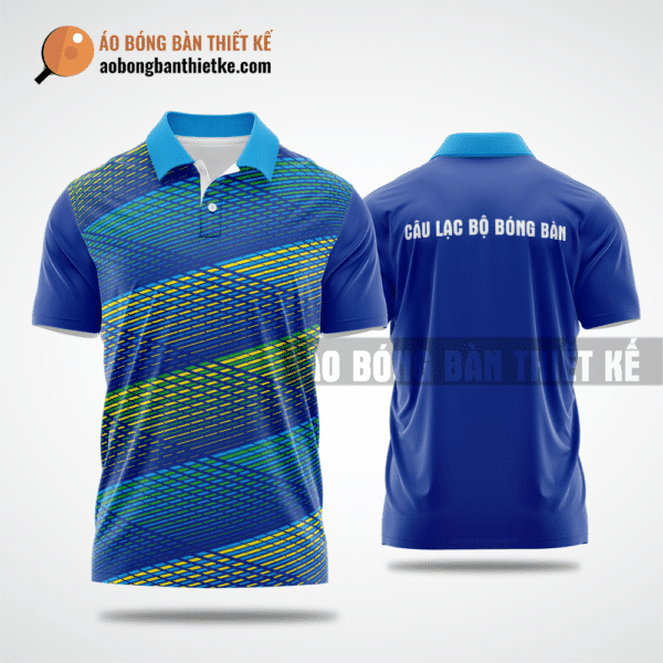 Mẫu áo thi đấu bóng bàn CLB Lục Ngạn màu xanh dương thiết kế cao cấp ABBTK804