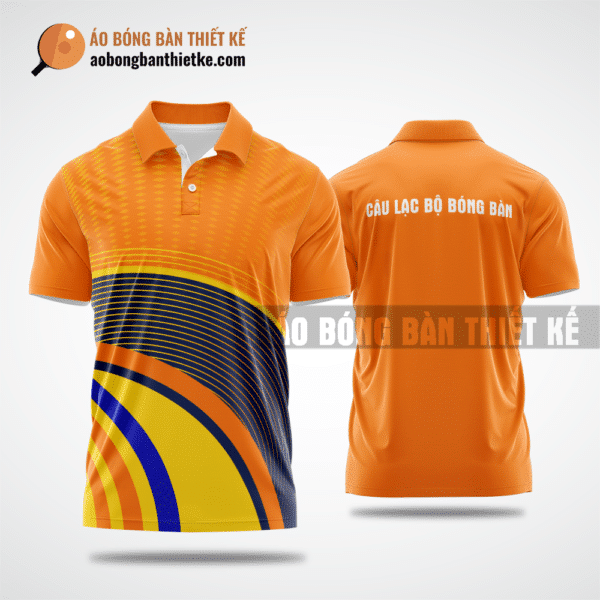 Mẫu áo thi đấu bóng bàn CLB Tân Châu màu cam thiết kế giá rẻ ABBTK981