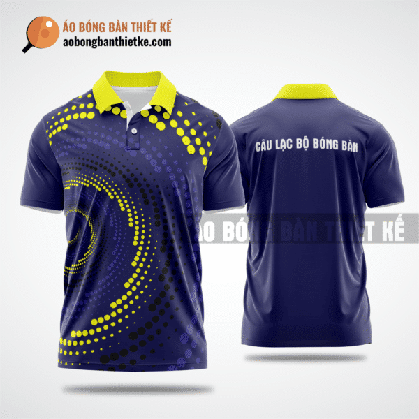 Mẫu áo thun bóng bàn CLB Sông Công màu tím thiết kế phong cách ABBTK965