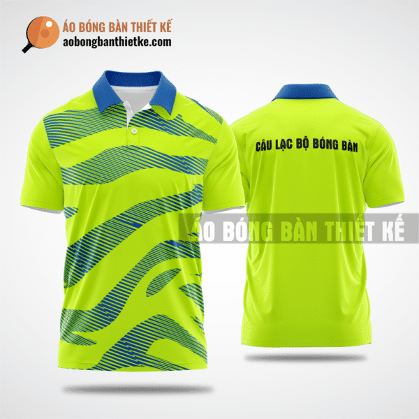 Mẫu in áo bóng bàn CLB Ninh Phước màu xanh nõn chuói thiết kế sang trọng ABBTK881