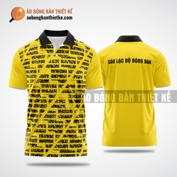 Mẫu in áo bóng bàn CLB Phước Sơn màu vàng thiết kế phong cách ABBTK922