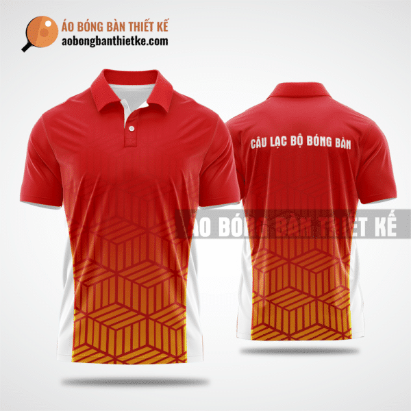 Mẫu ping pong T-shirt CLB Liên Chiểu màu đỏ thiết kế độc đáo ABBTK790