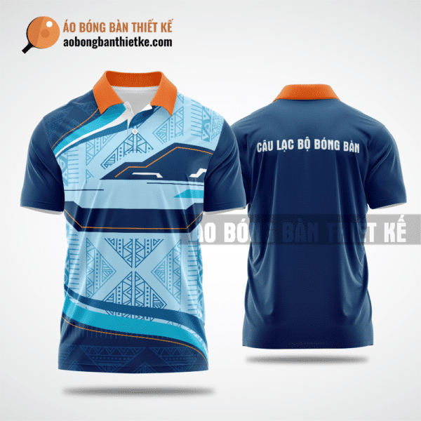 Mẫu ping pong T-shirt CLB Nho Quan màu xanh lam thiết kế giá rẻ ABBTK872