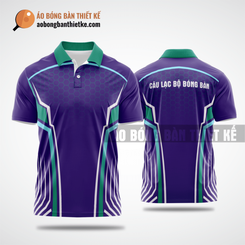 Mẫu ping pong T-shirt CLB Phú Thọ màu tím thiết kế cao cấp ABBTK913