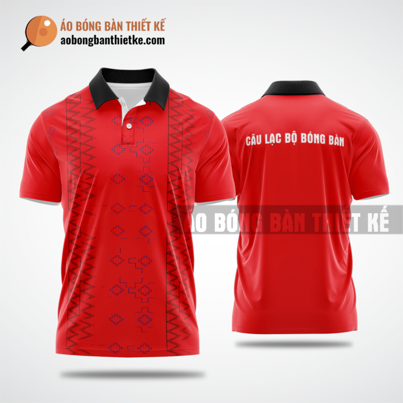 Mẫu ping pong jersey CLB Lập Thạch màu đỏ thiết kế tốt nhất ABBTK786