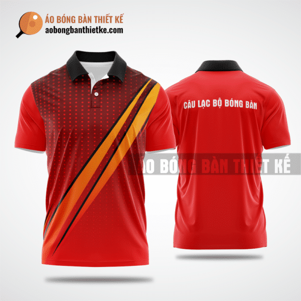 Mẫu table tennis T-shirt CLB Lê Chân màu đỏ thiết kế nữ ABBTK788