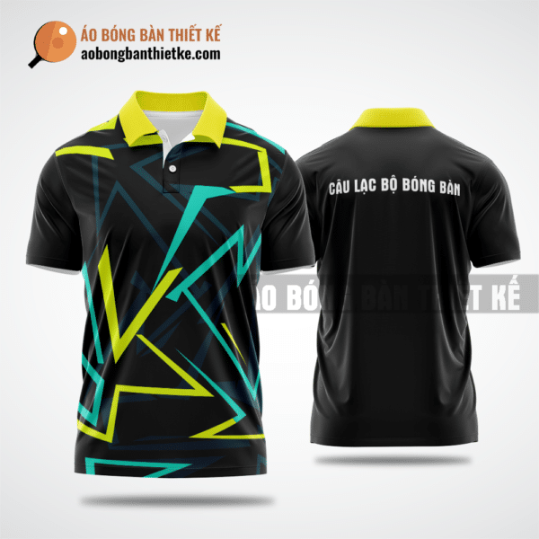 Mẫu table tennis T-shirt CLB Tân Thạnh màu đen thiết kế mới nhất ABBTK993
