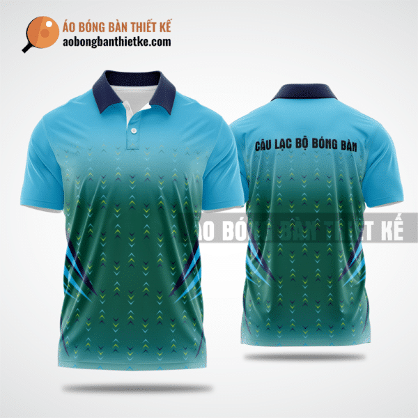 Mẫu trang phục thi đấu bóng bàn CLB Tam Nông màu xanh lơ tự thiết kế ABBTK977